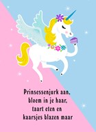unicorn prinsessenjurk aan